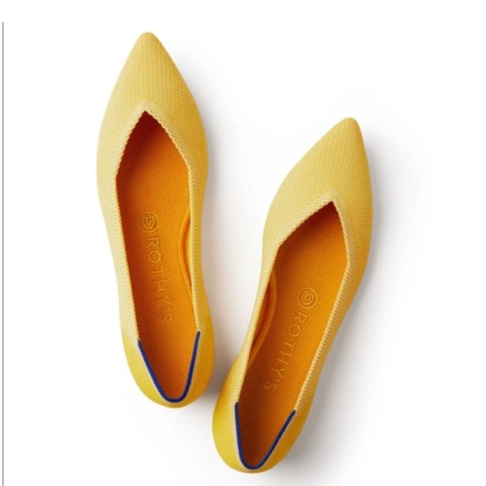 Rothy’s Sunshine Yellow Pointed Flats